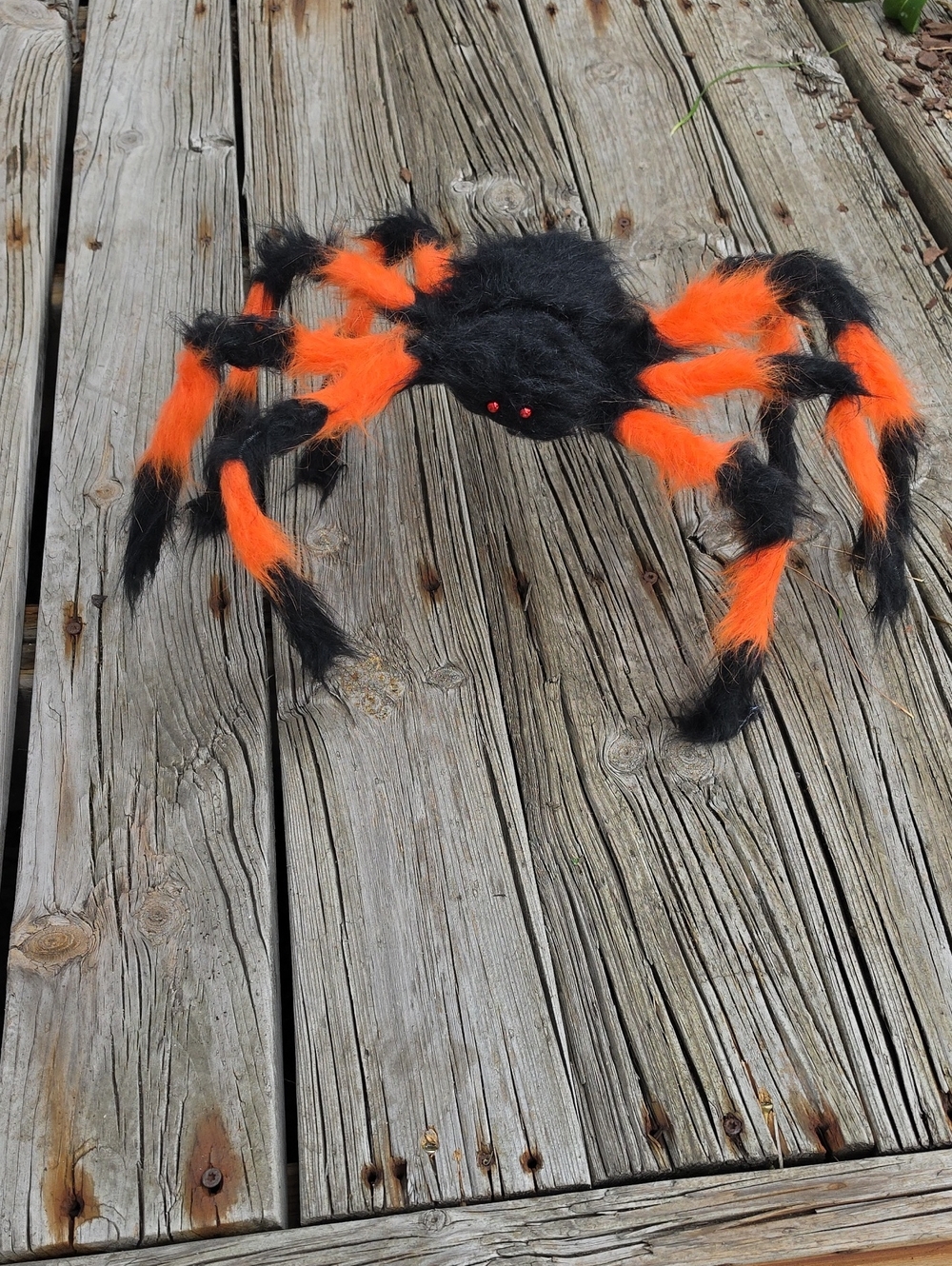 Black And Orange Halloween Spider Decoration
